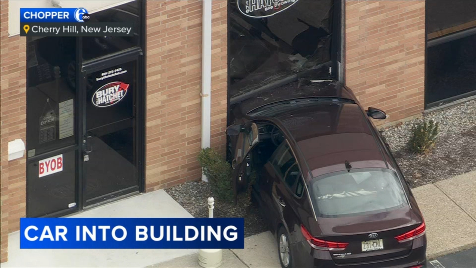 Car slams into axe-throwing business in Cherry Hill, New Jersey – 6abc Philadelphia